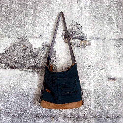 Hobo Bag/ Rucksack Tannengrün