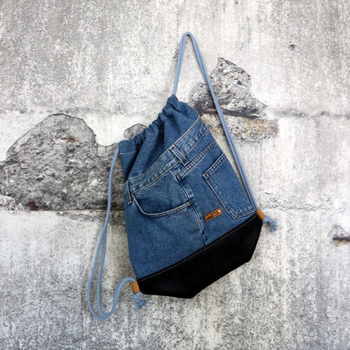 Turnbeutel Jeans dunkelblau