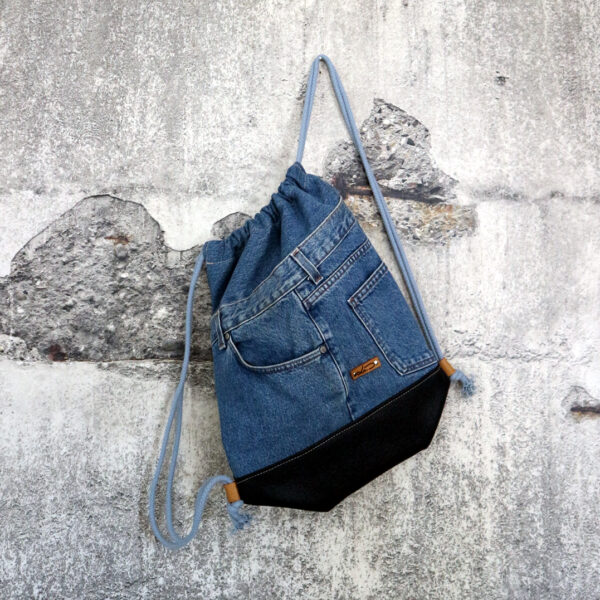 Turnbeutel Jeans dunkelblau