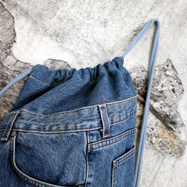 Turnbeutel Jeans dunkelblau – Bild 2